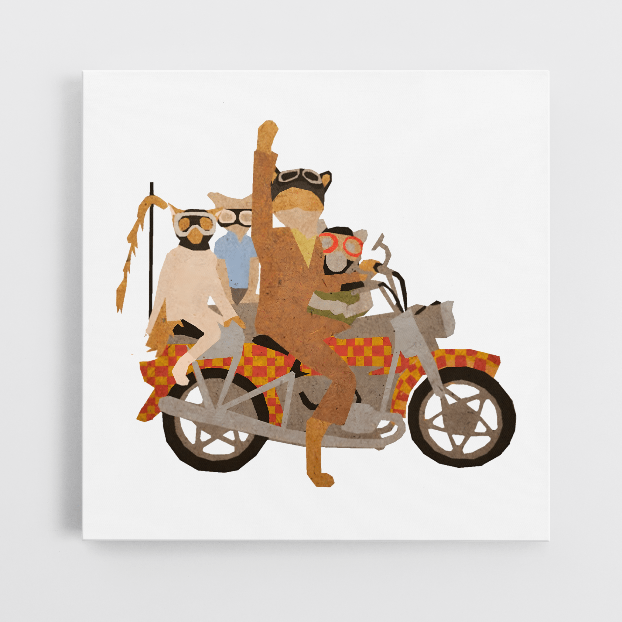 Fantastic Mr Fox Motorcycle - Canvas Art - The Films Point