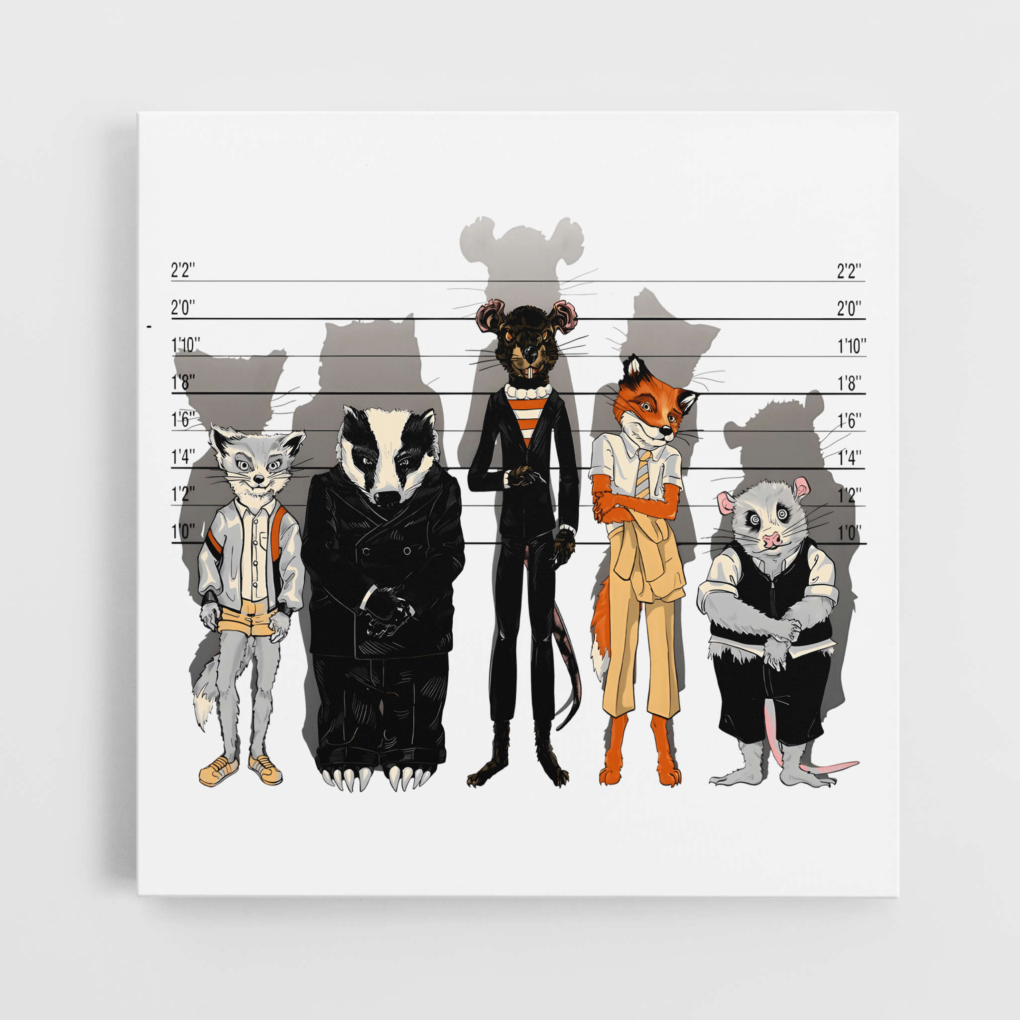 Unusual Suspects Fantastic Mr Fox - Canvas Art - The Films Point