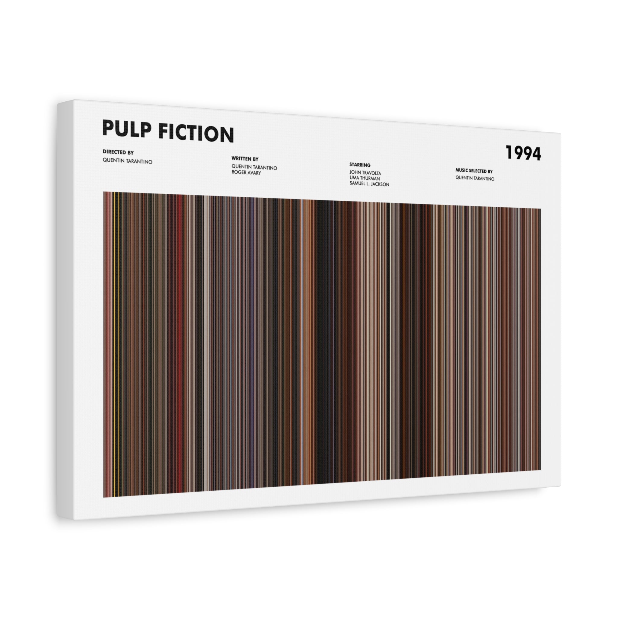Pulp Fiction Movie Barcode - Canvas