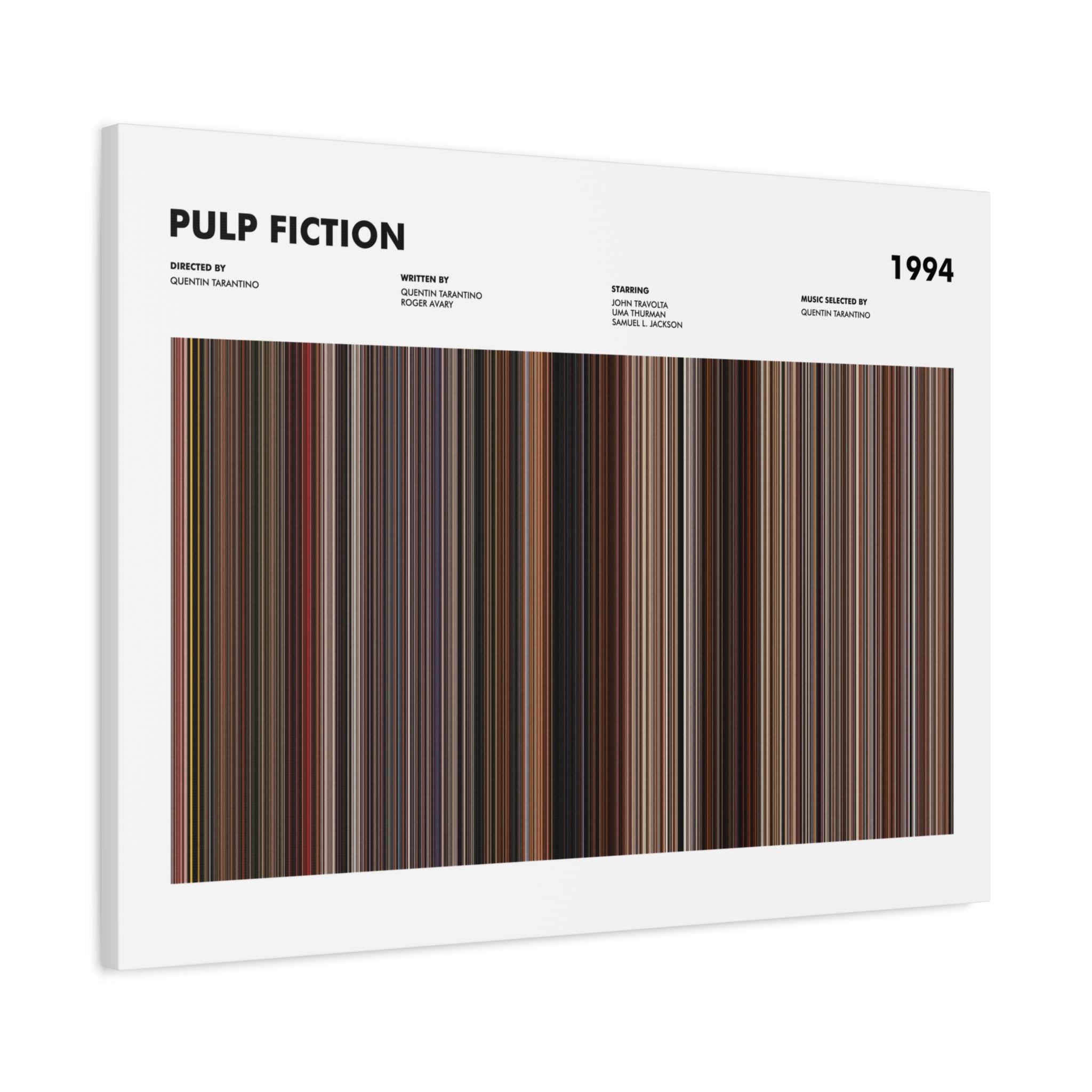 Pulp Fiction Movie Barcode - Canvas