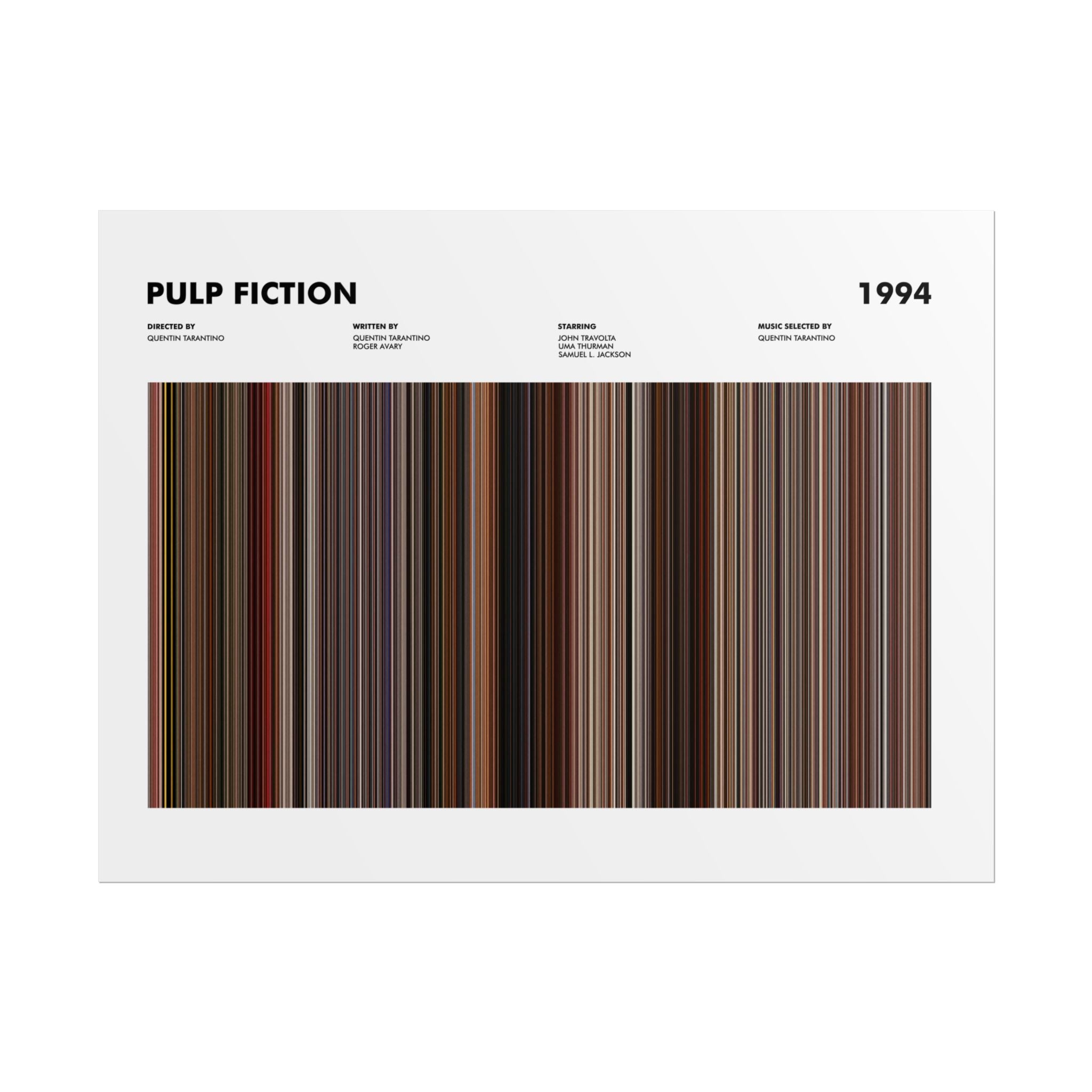 Pulp Fiction Movie Barcode - Poster - The Films Point