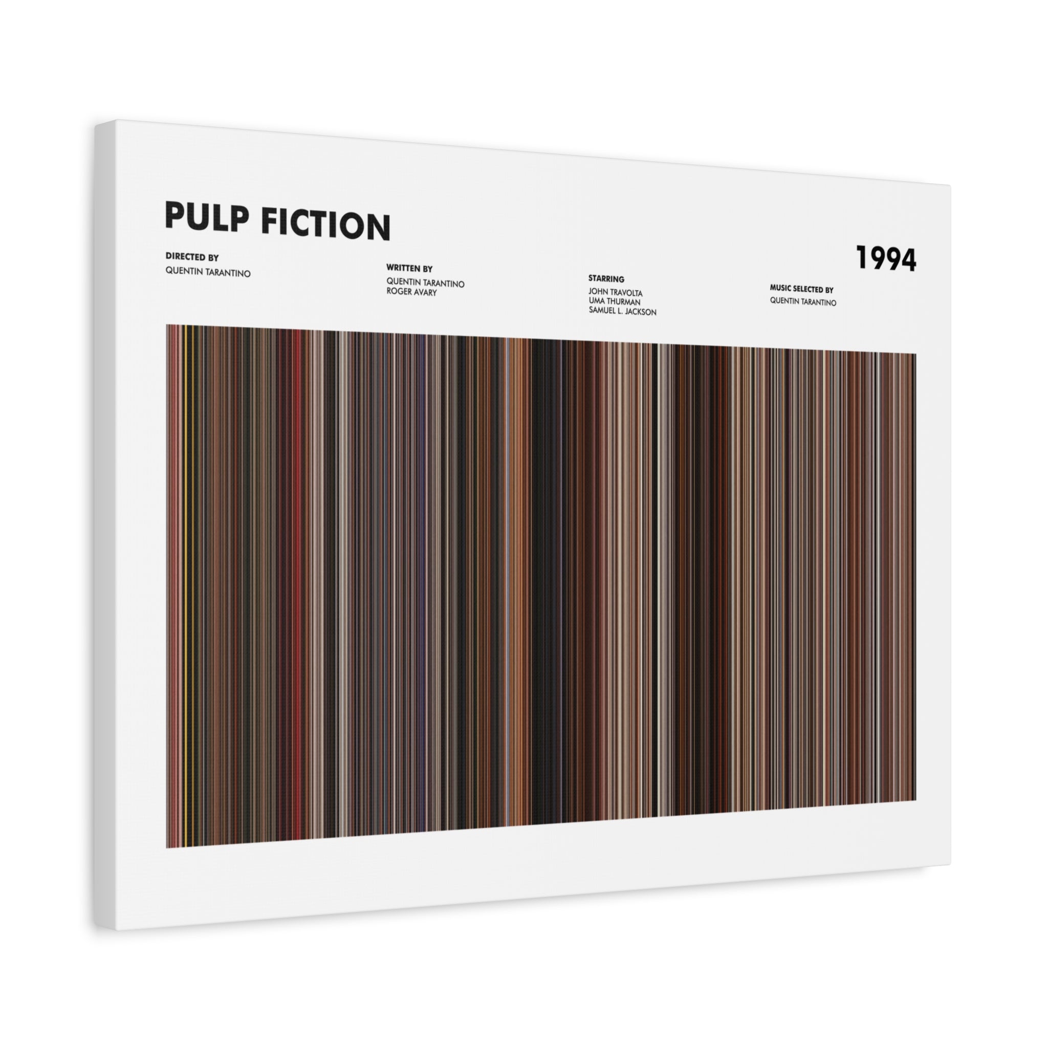 Pulp Fiction Movie Barcode - Canvas