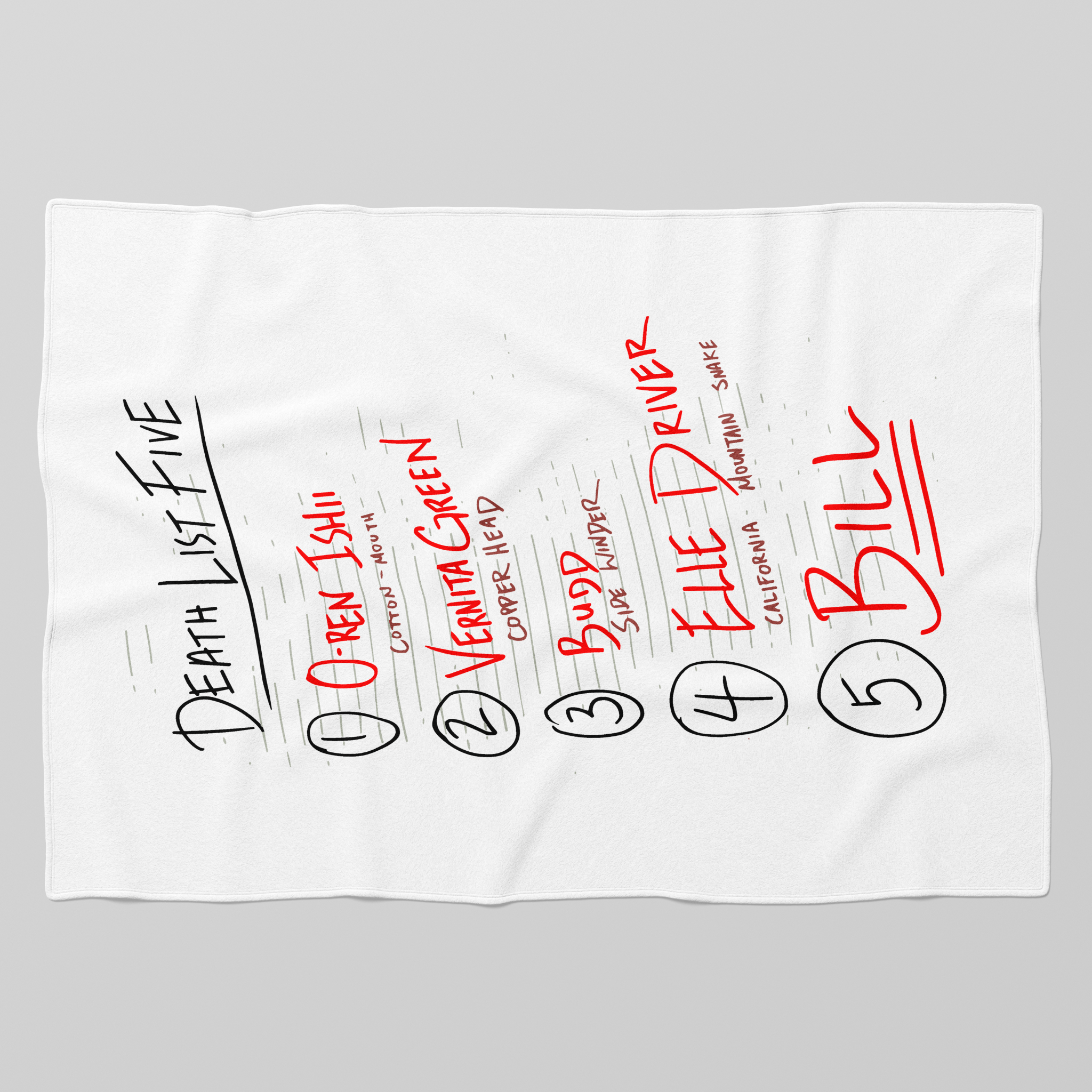 Death List Five Tarantino - Blanket - The Films Point