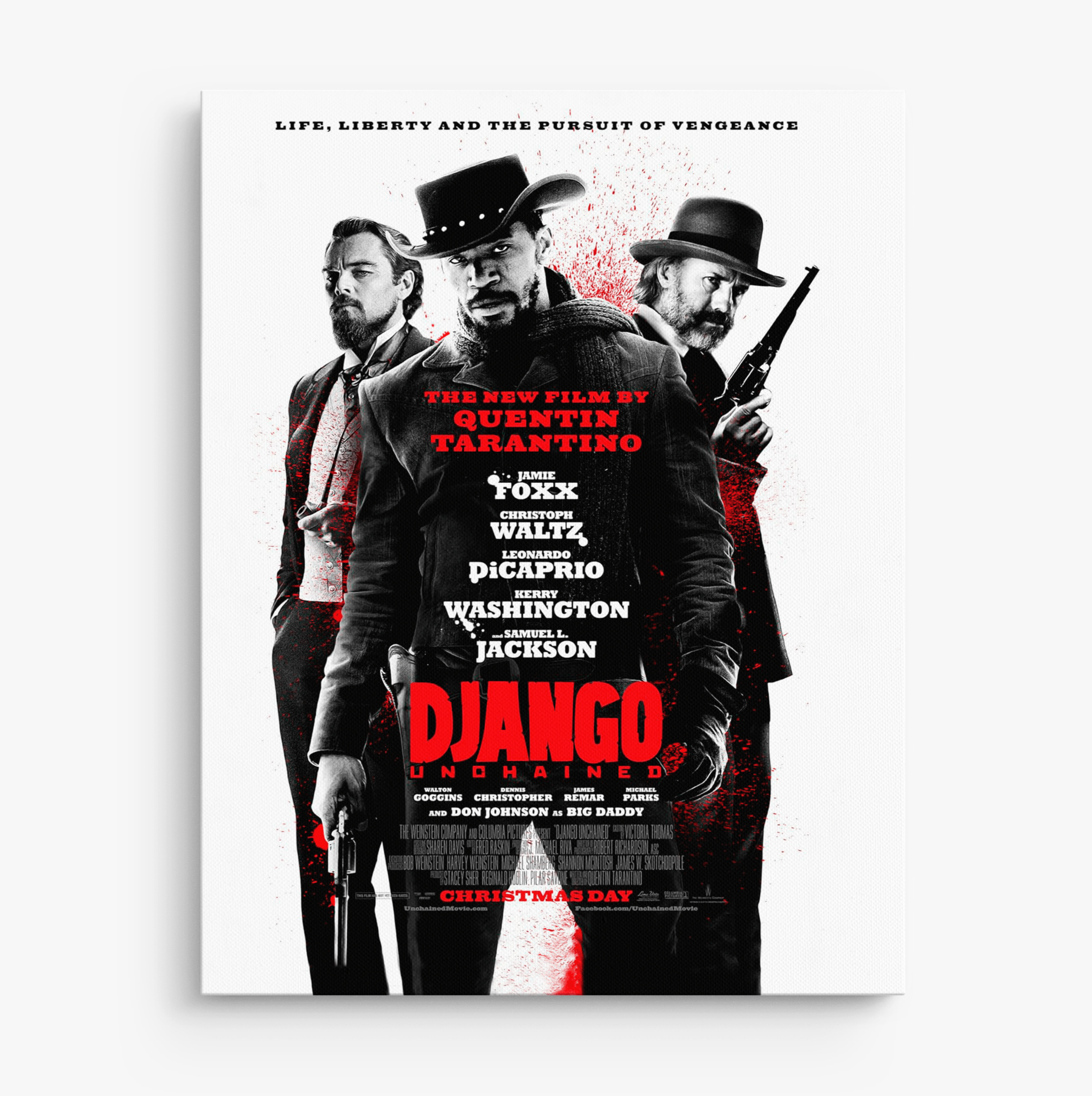Django Unchained Movie poster - Canvas Art - The Films Point