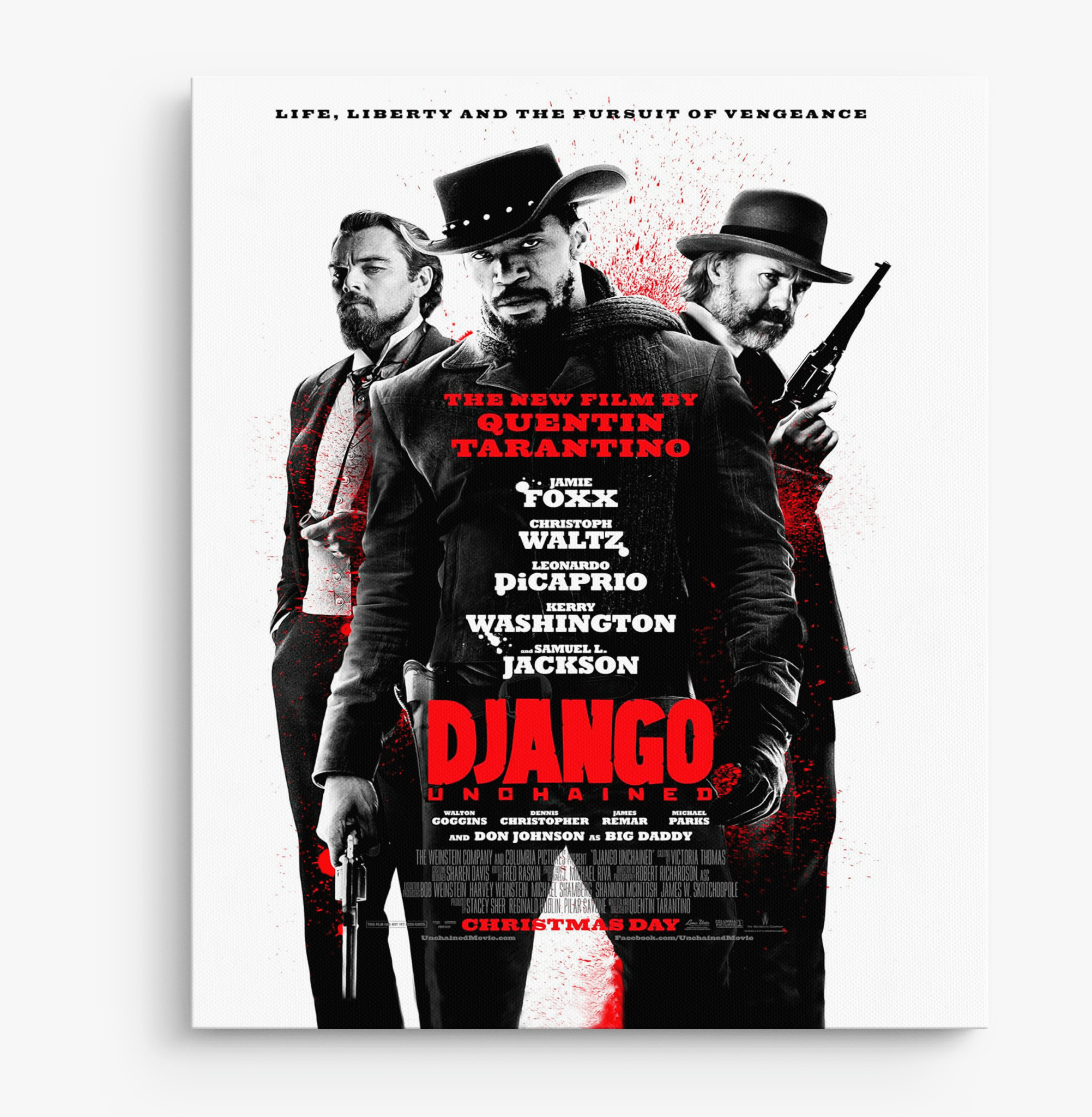 Django Unchained Movie poster - Canvas Art - The Films Point
