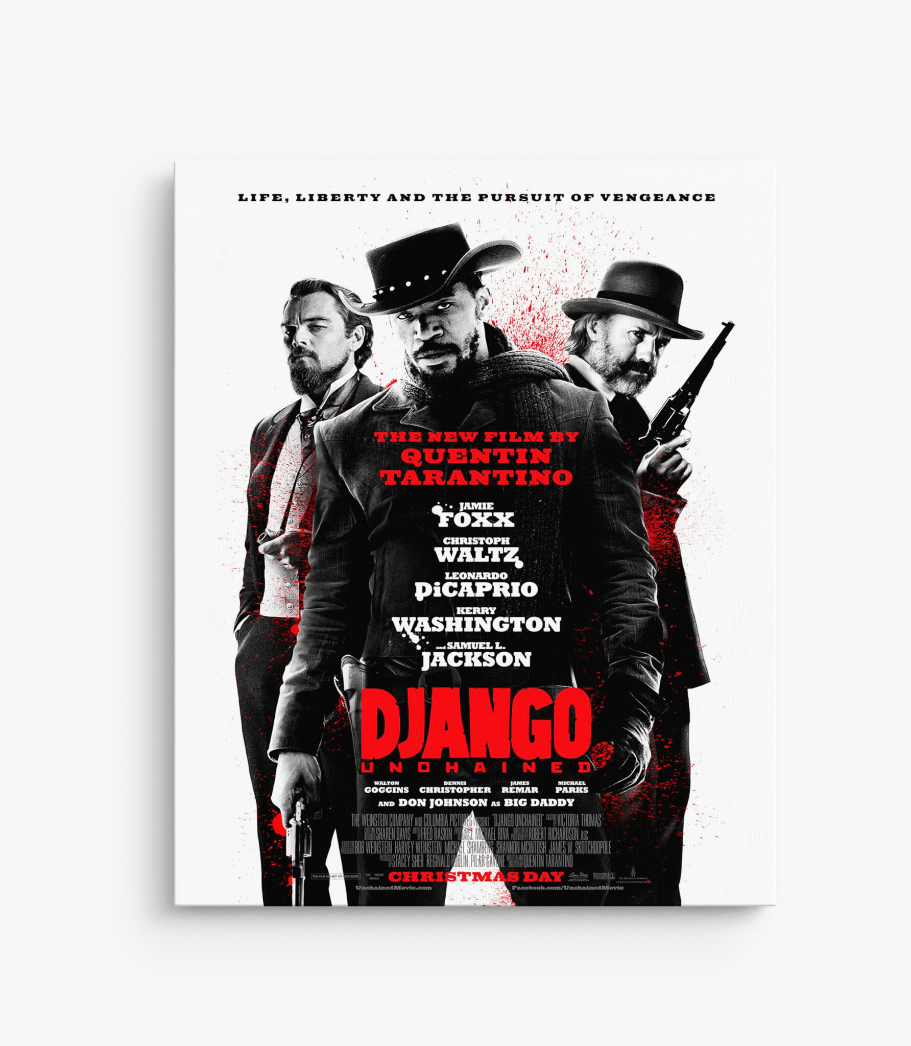 Django Unchained Movie poster - Canvas Art - The Films Point