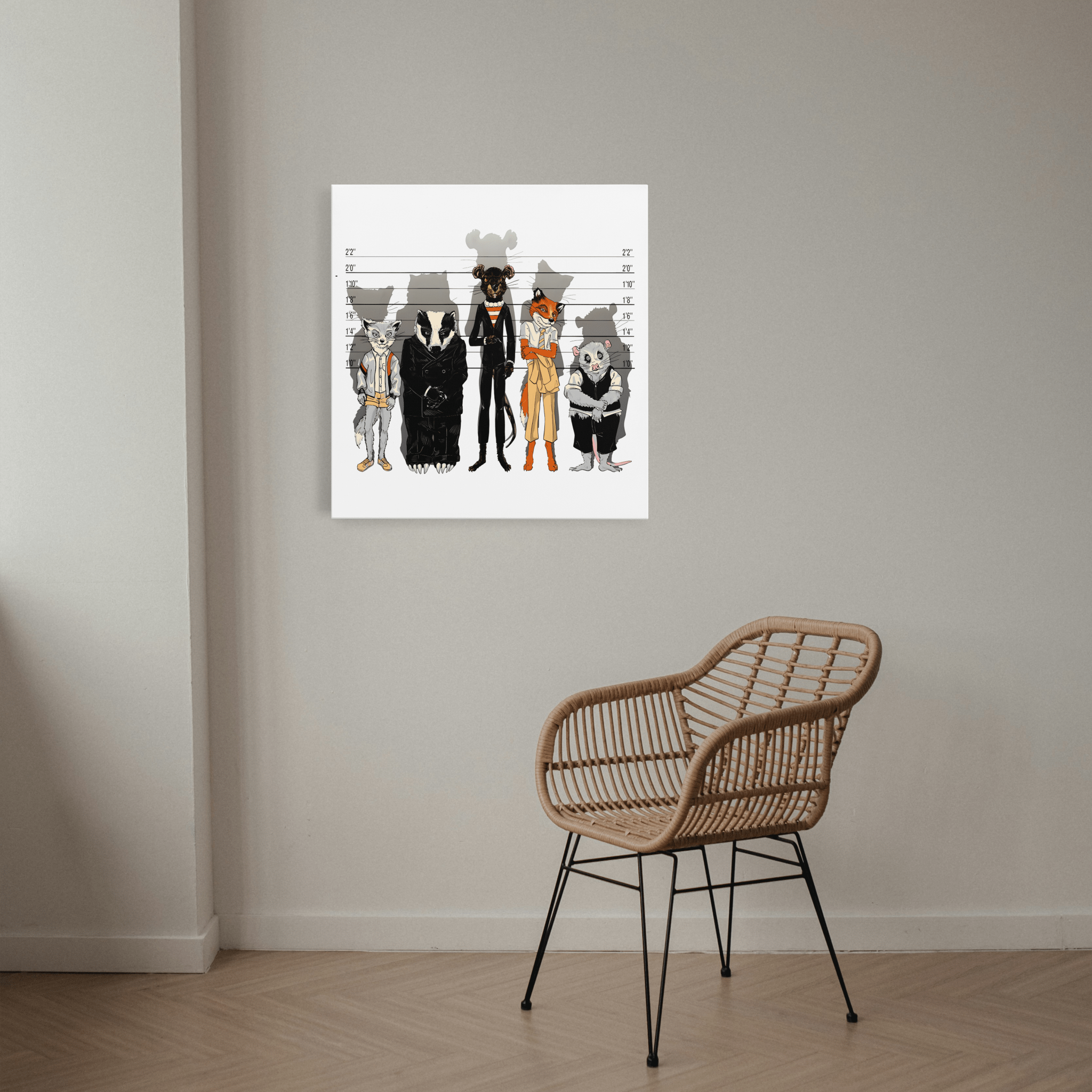 Unusual Suspects Fantastic Mr Fox - Canvas Art - The Films Point