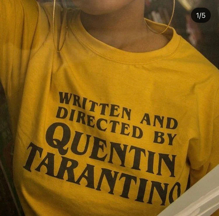 Written and Directed By Quentin Tarantino Gold - T-Shirt