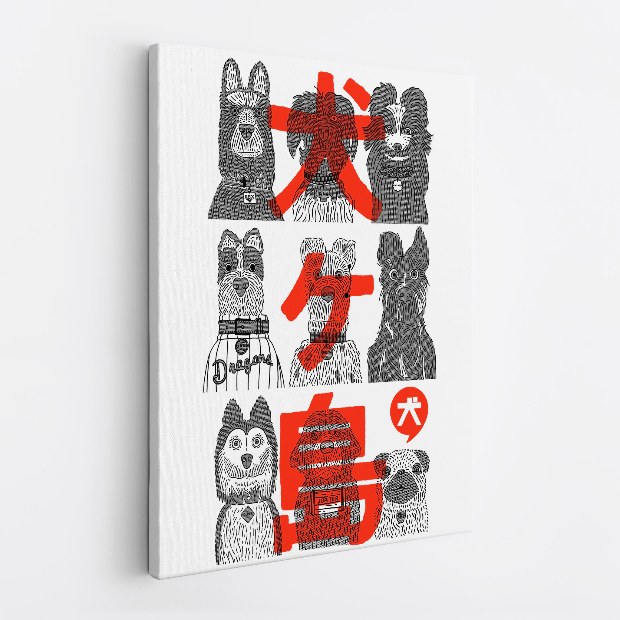 Isle Of Dogs - Canvas Art - The Films Point