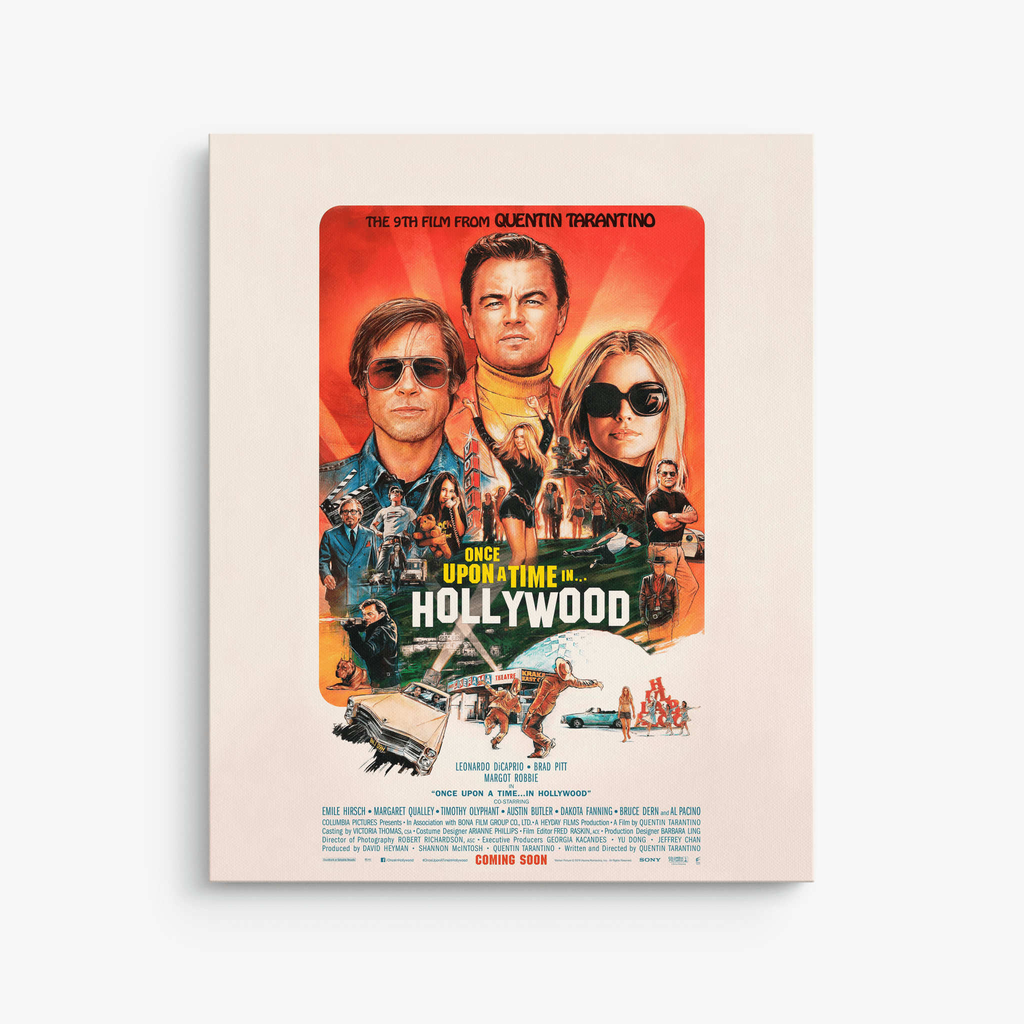 Once Upon a Time in Hollywood Movie poster - Canvas Art - The Films Point