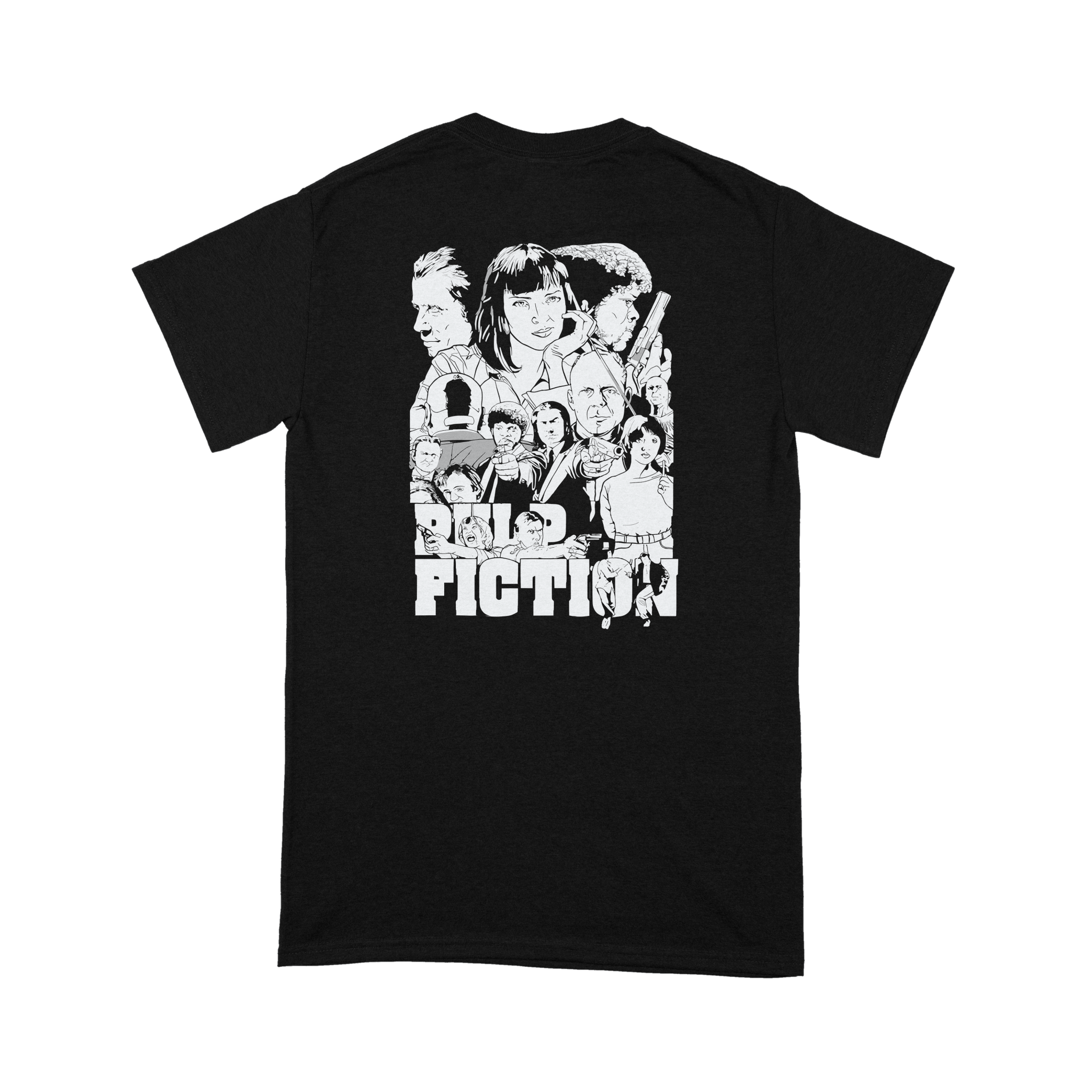 Pulp Fiction Cartoon Characters - T-Shirt - The Films Point