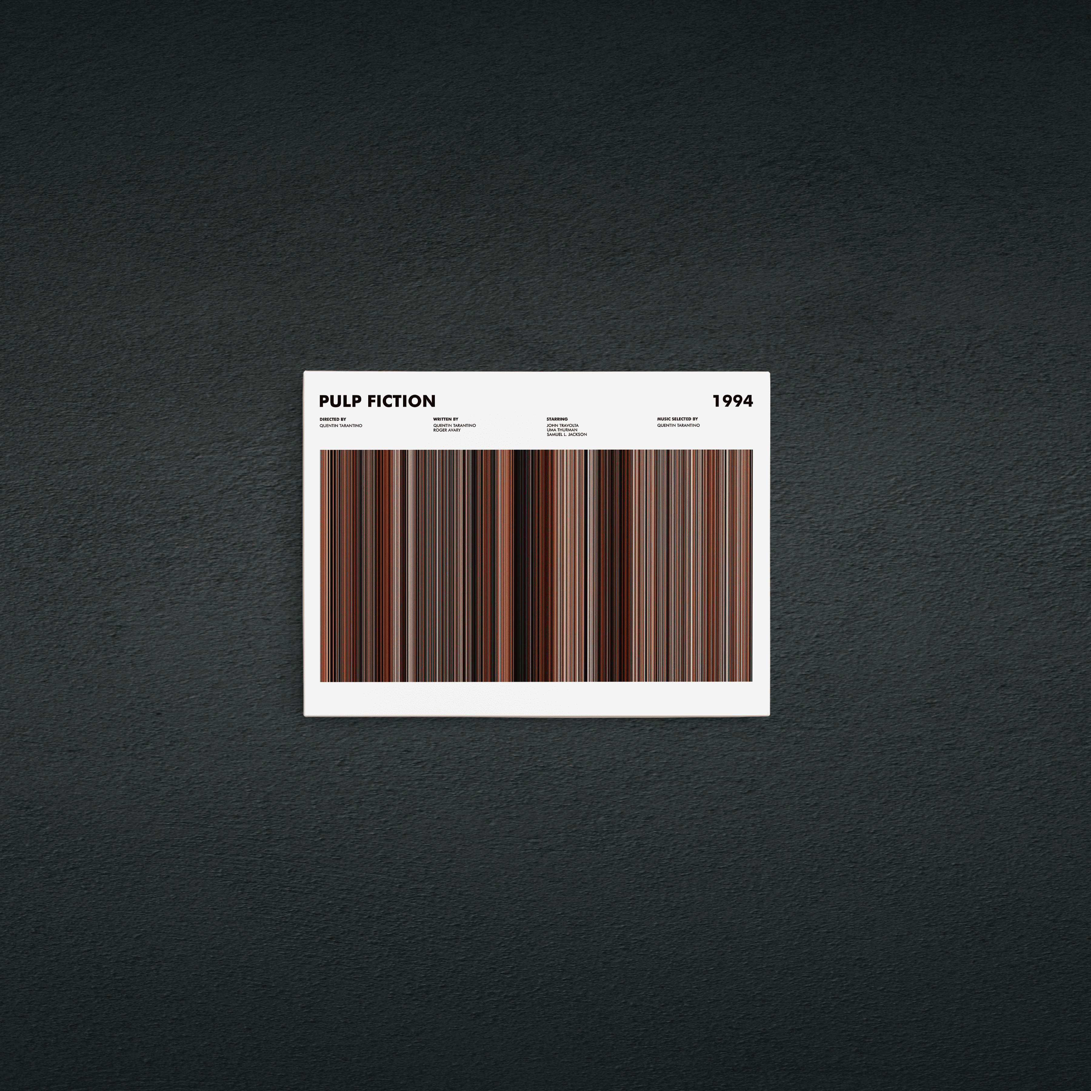Pulp Fiction Movie Barcode - Canvas