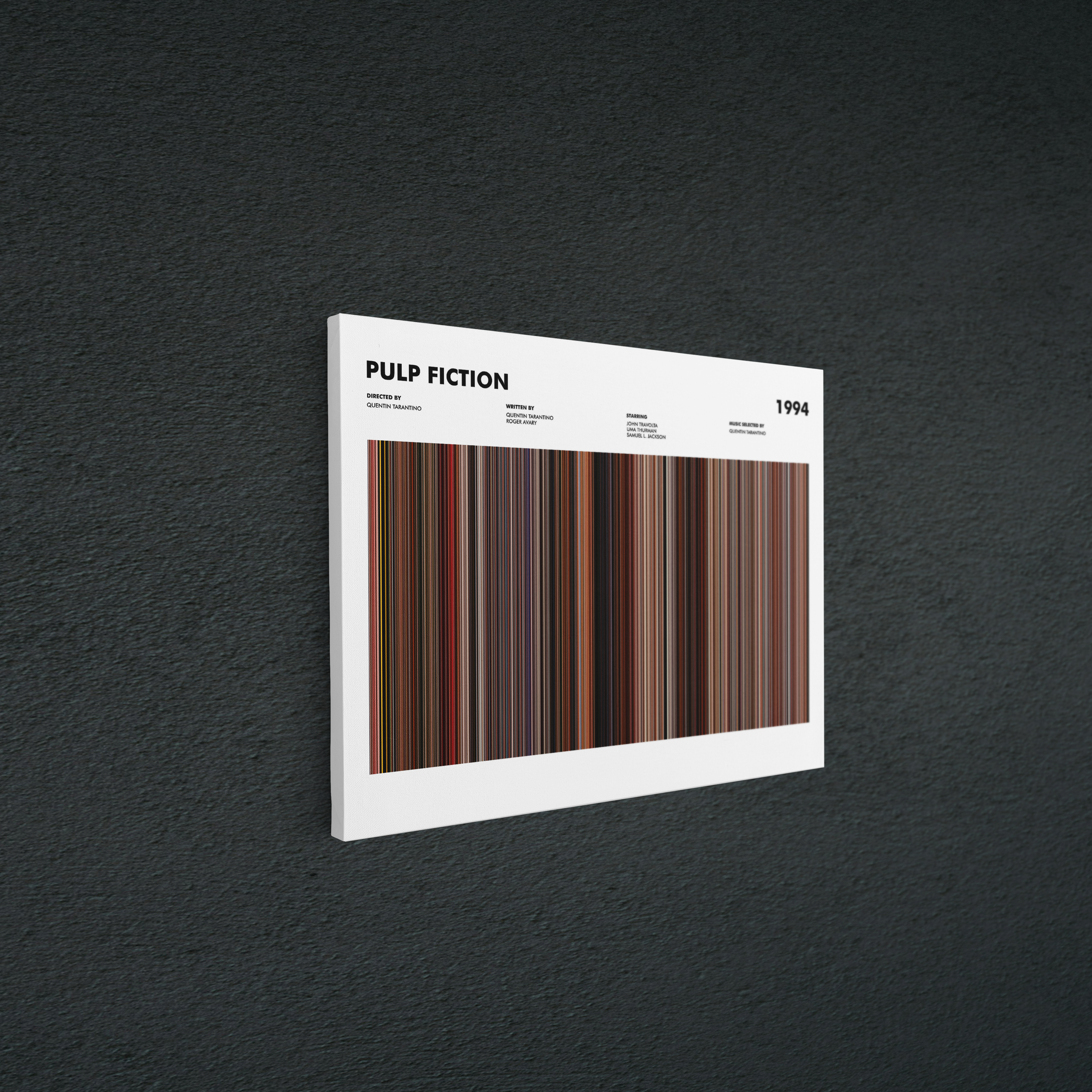 Pulp Fiction Movie Barcode - Canvas