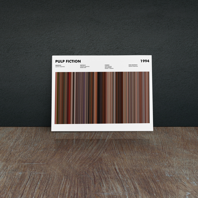 Pulp Fiction Movie Barcode - Canvas