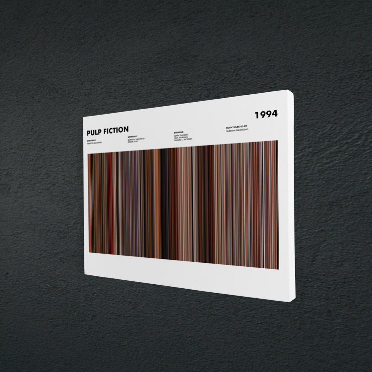 Pulp Fiction Movie Barcode - Canvas