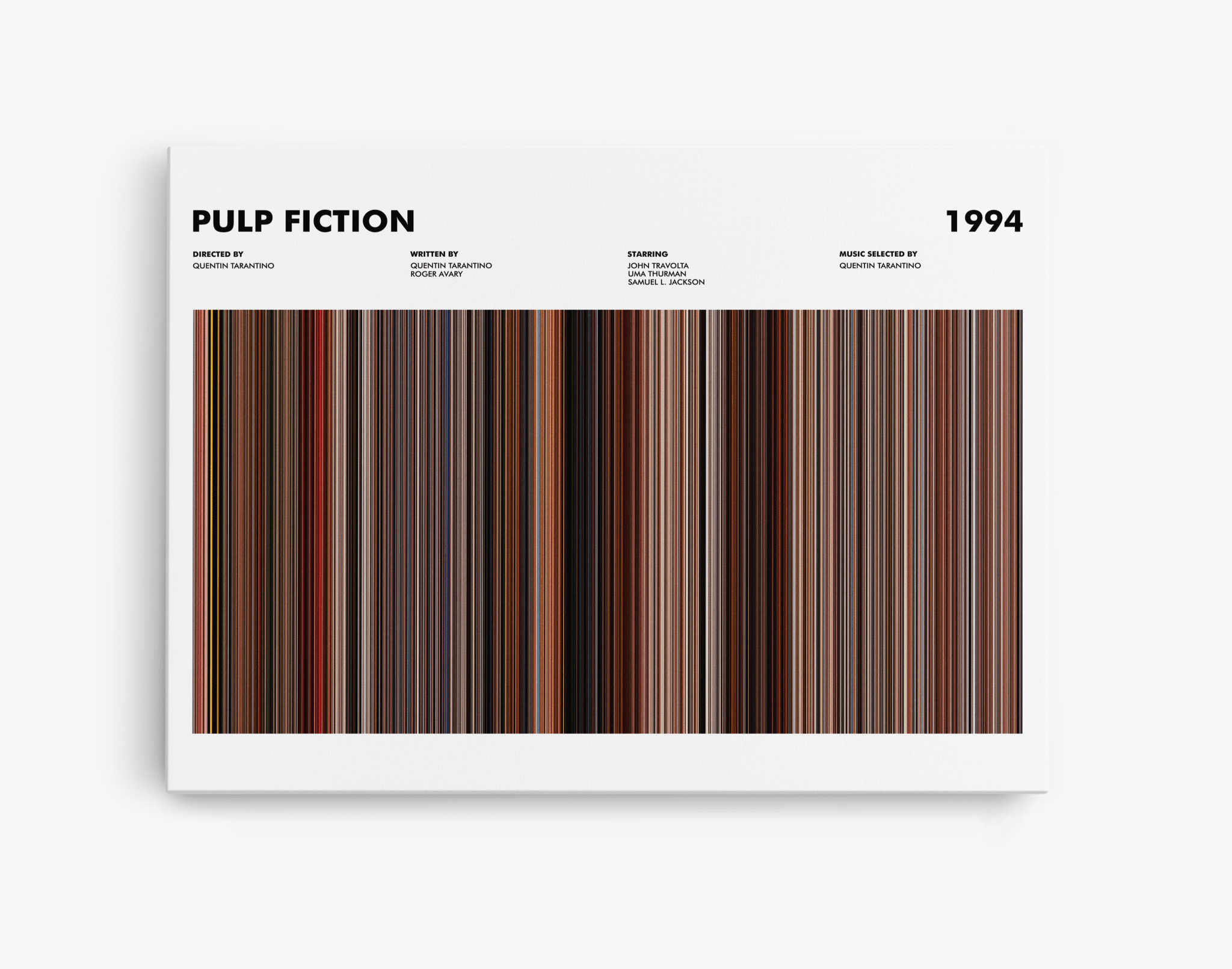 Pulp Fiction Movie Barcode - Canvas Art - The Films Point