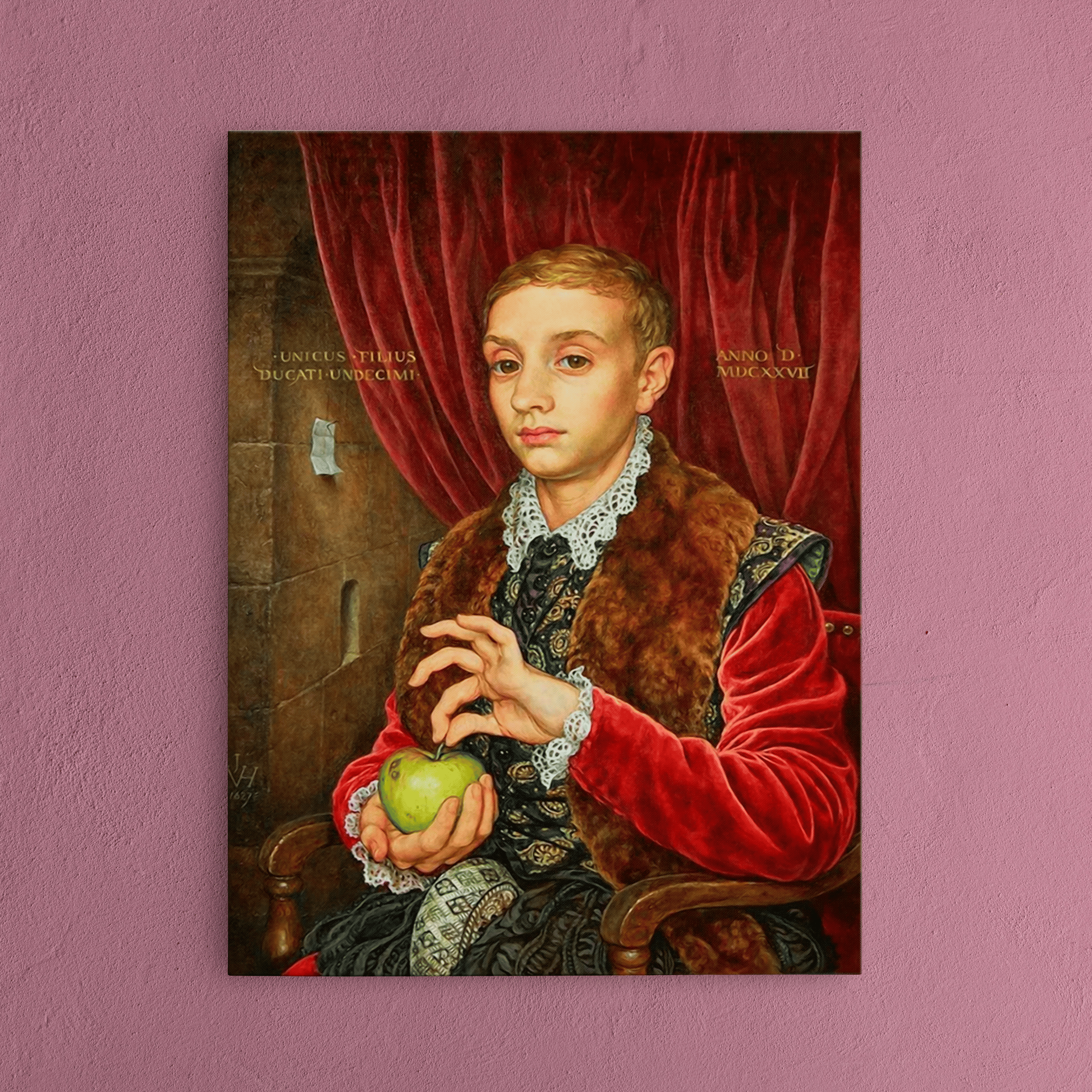 Boy with apple The Grand Budapest Hotel - Canvas art