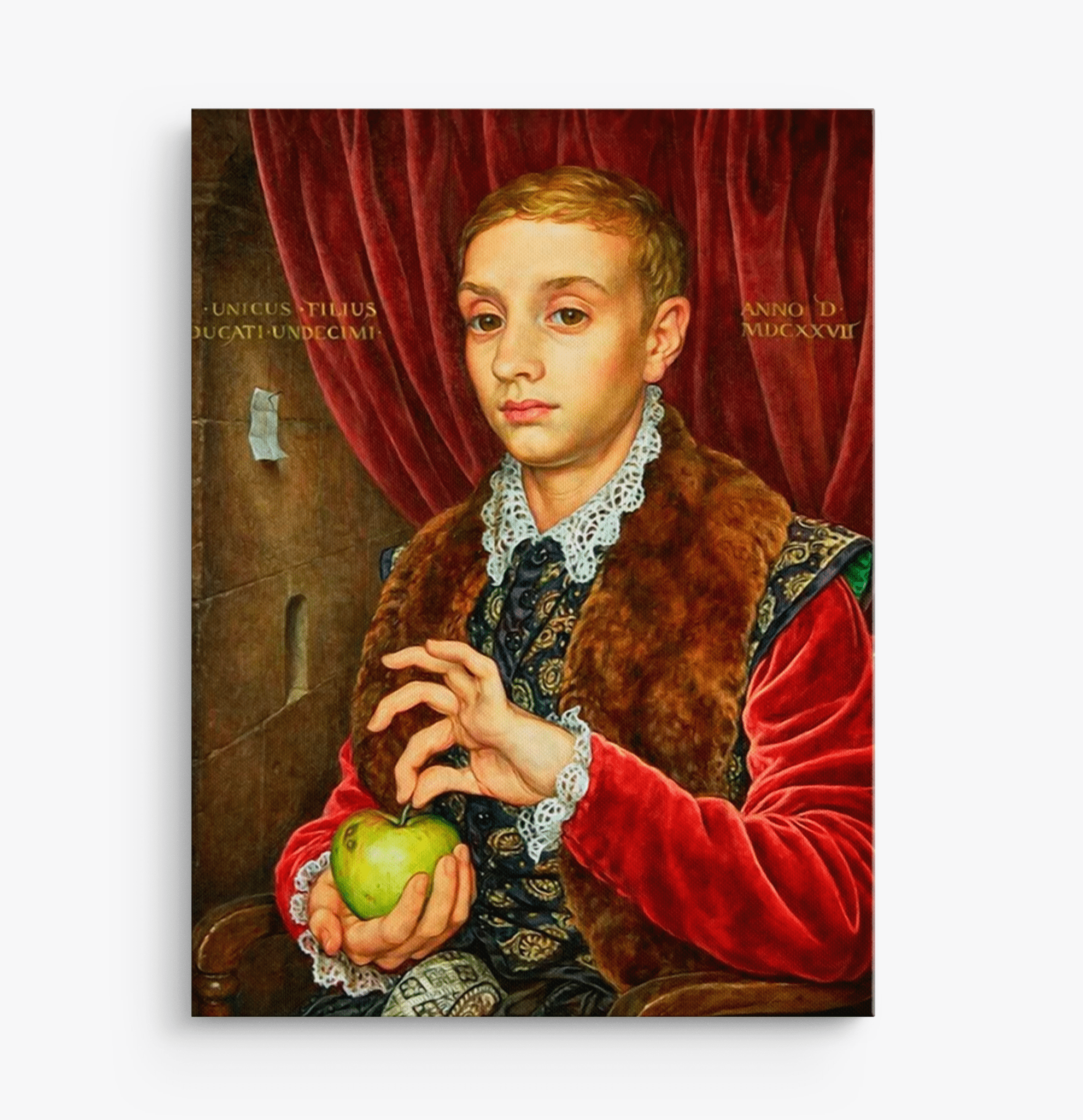 Boy with apple The Grand Budapest Hotel - Canvas Art - The Films Point