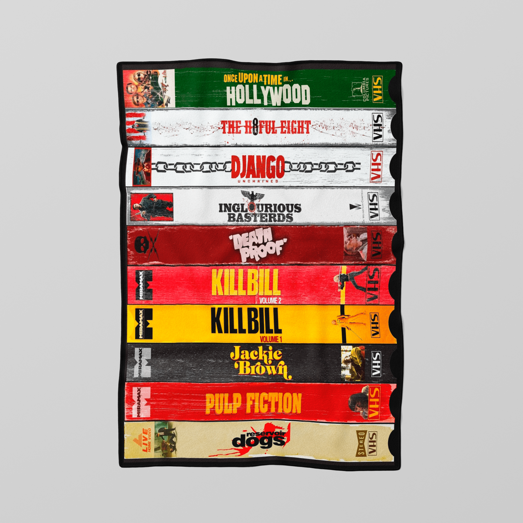 Movie Themed Tarantino VHS Art - Blanket - The Films Point