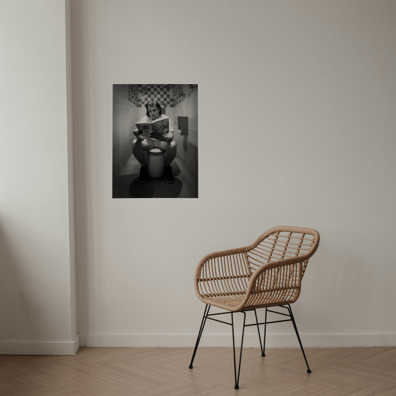 Vincent Vega John Travolta Bathroom Pulp Fiction - Canvas Art - The Films Point