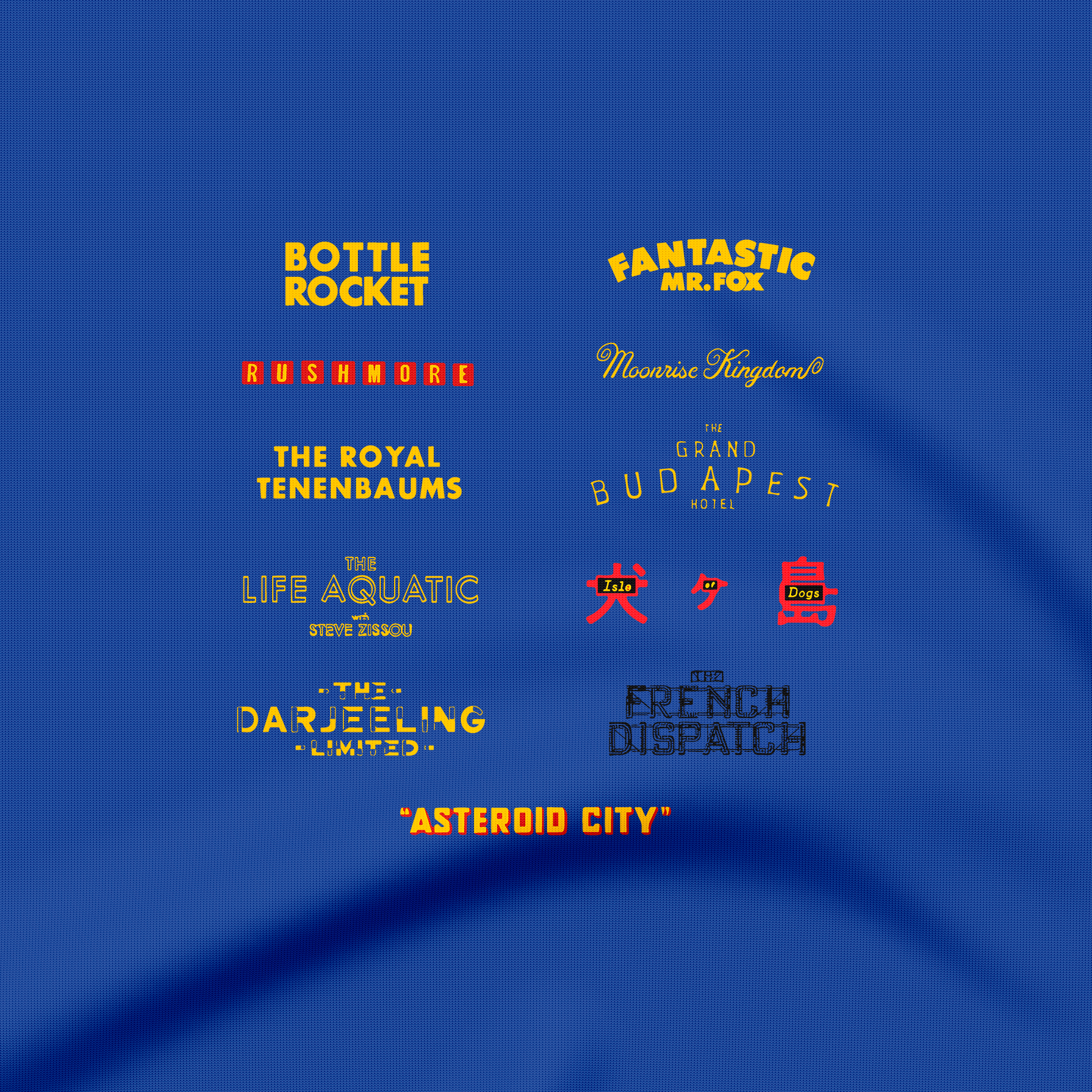 Wes Anderson Films - Sweatshirt - The Films Point