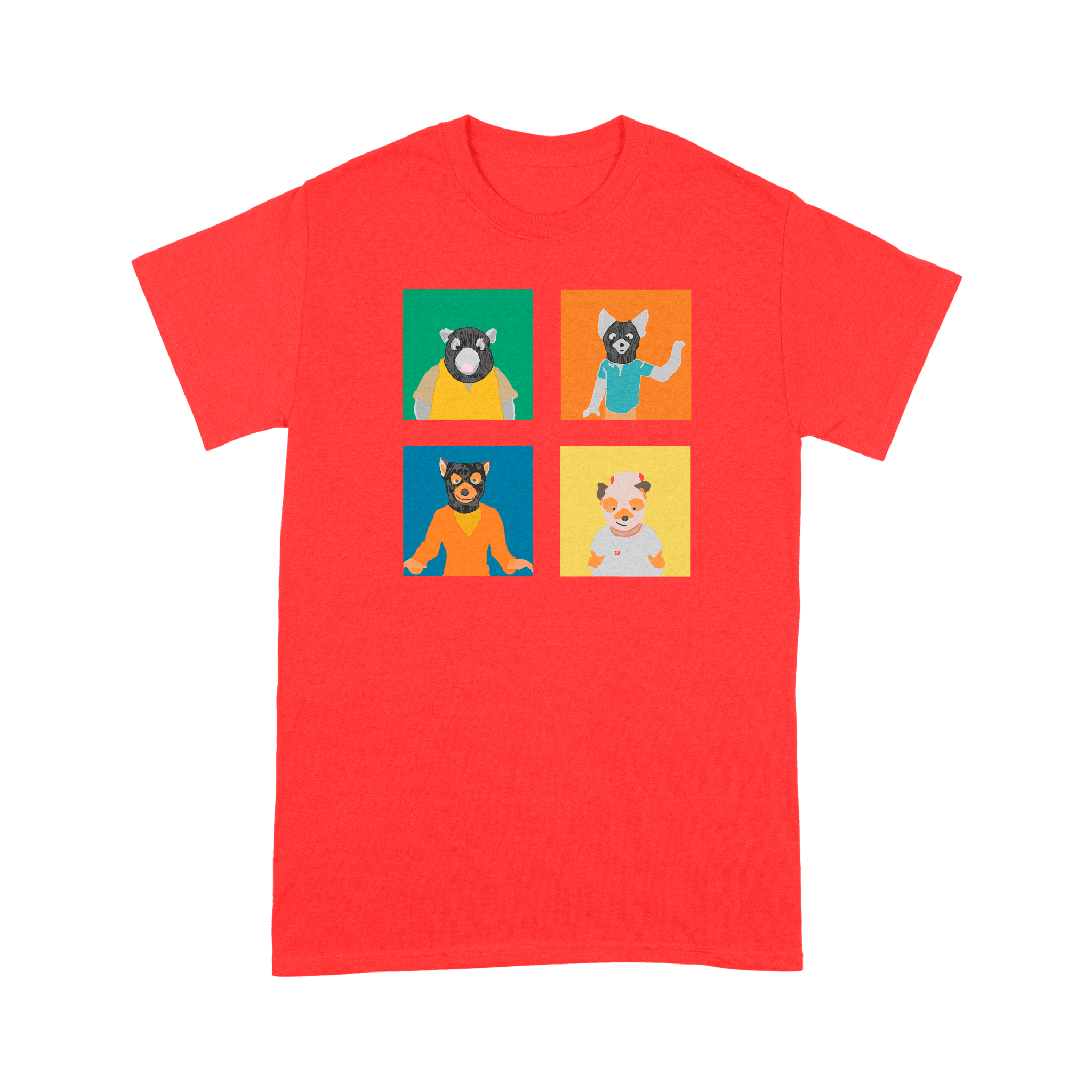 Wes Anderson Mr. Fox Squares - T-Shirt - The Films Point