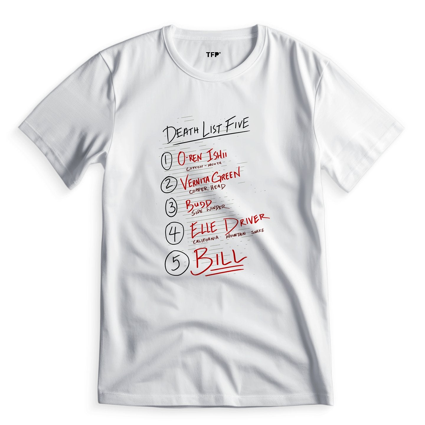 Death List Five Tarantino - T-Shirt