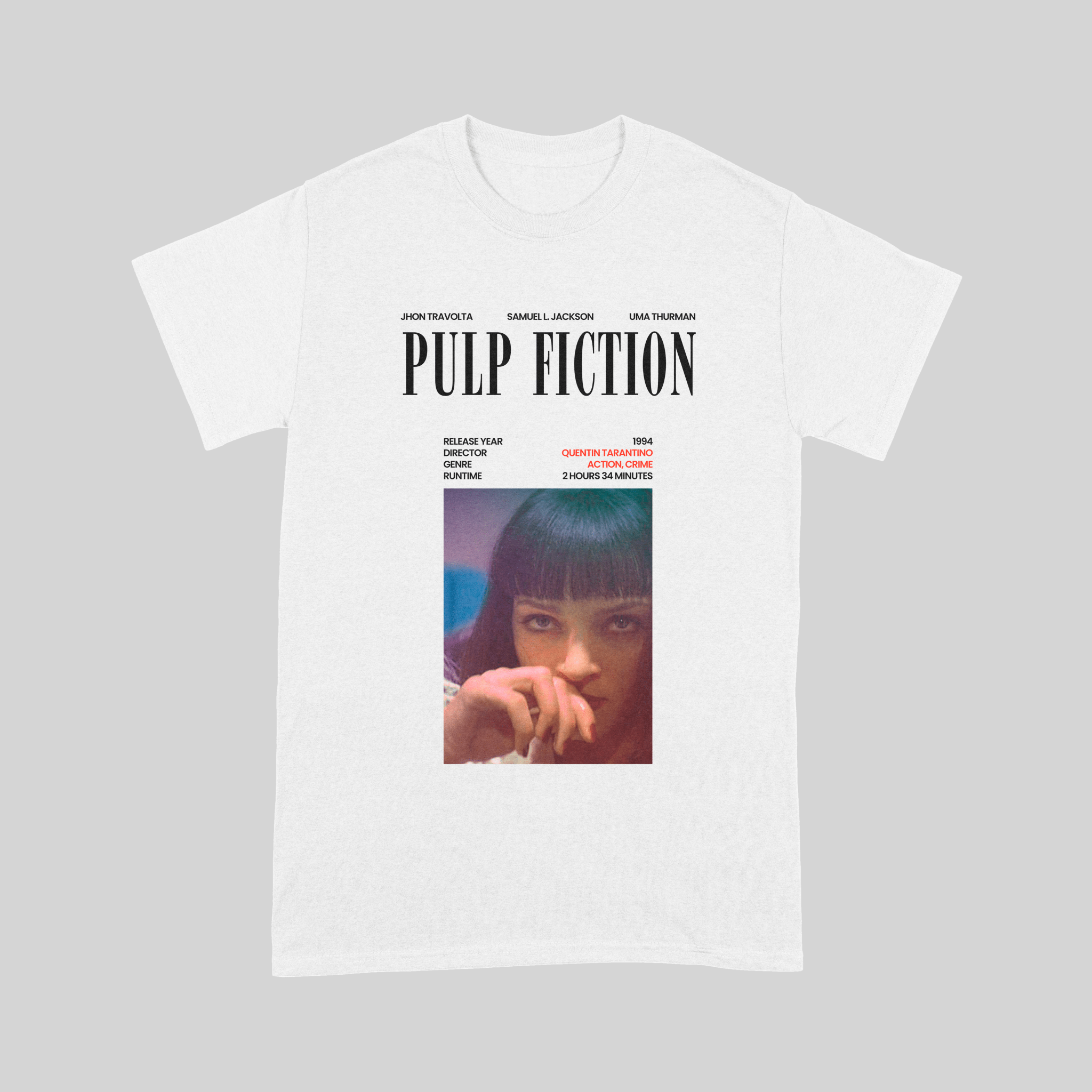 Pulp Fiction Mia Cover Vibe - T-Shirt - The Films Point
