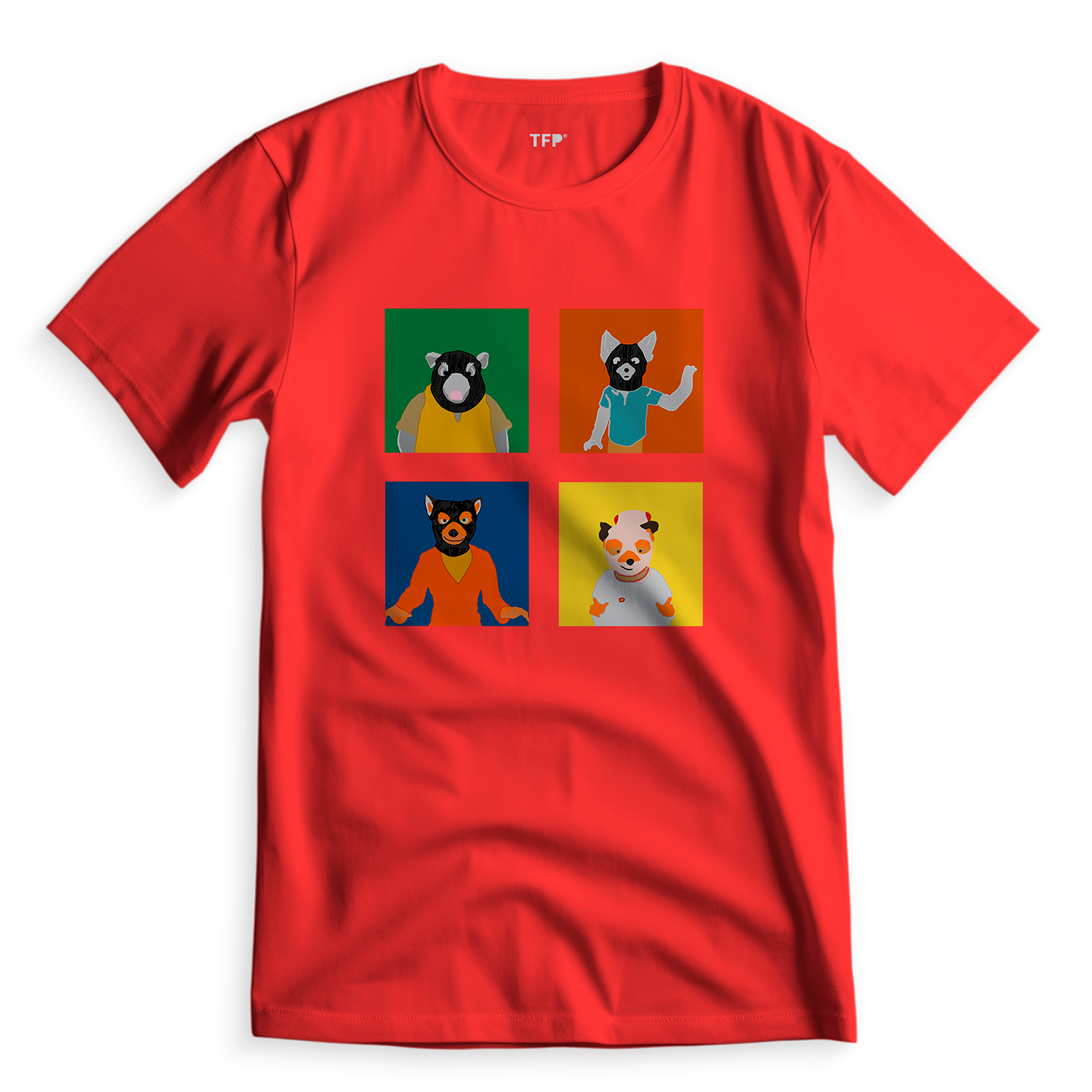 Wes Anderson Mr. Fox Squares - T-Shirt